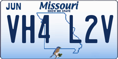 MO license plate VH4L2V