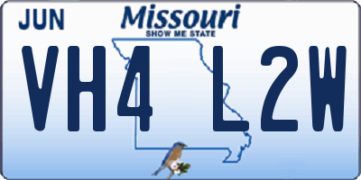 MO license plate VH4L2W