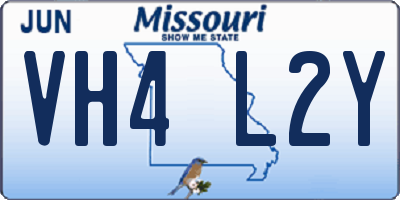 MO license plate VH4L2Y