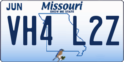 MO license plate VH4L2Z