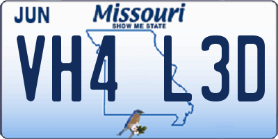MO license plate VH4L3D