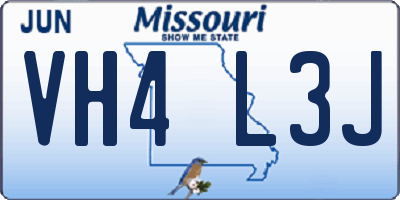 MO license plate VH4L3J