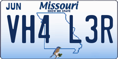 MO license plate VH4L3R