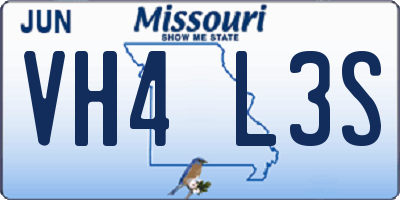 MO license plate VH4L3S