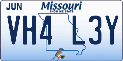 MO license plate VH4L3Y