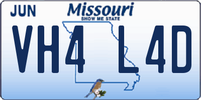 MO license plate VH4L4D