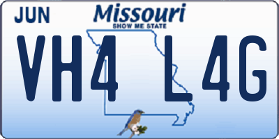 MO license plate VH4L4G