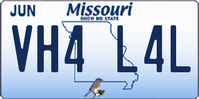 MO license plate VH4L4L