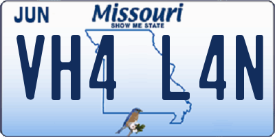 MO license plate VH4L4N