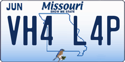 MO license plate VH4L4P