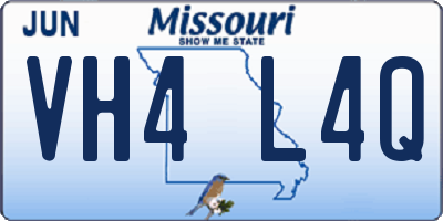 MO license plate VH4L4Q