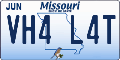 MO license plate VH4L4T