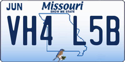 MO license plate VH4L5B