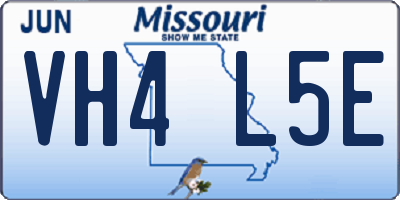 MO license plate VH4L5E