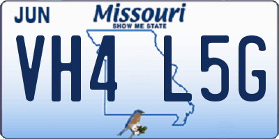MO license plate VH4L5G
