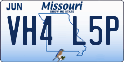 MO license plate VH4L5P