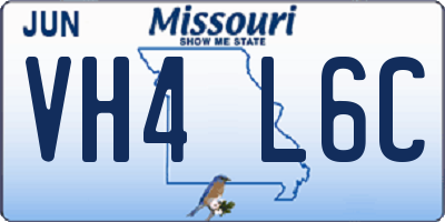 MO license plate VH4L6C