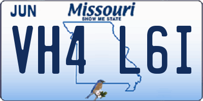 MO license plate VH4L6I