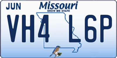 MO license plate VH4L6P