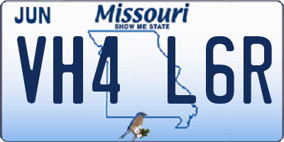 MO license plate VH4L6R
