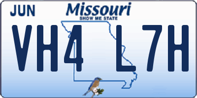 MO license plate VH4L7H