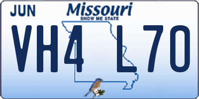 MO license plate VH4L7O