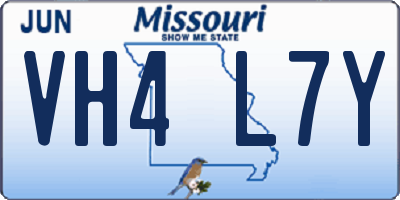 MO license plate VH4L7Y