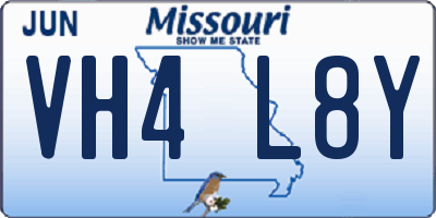 MO license plate VH4L8Y