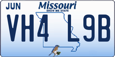 MO license plate VH4L9B