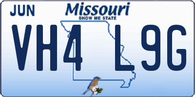 MO license plate VH4L9G
