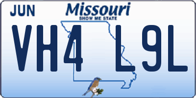 MO license plate VH4L9L