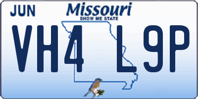 MO license plate VH4L9P
