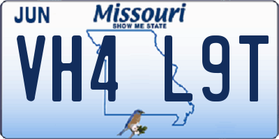 MO license plate VH4L9T