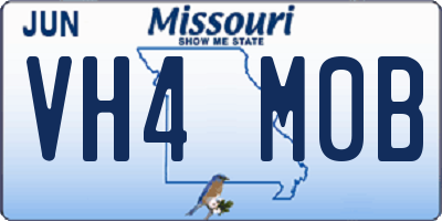 MO license plate VH4M0B