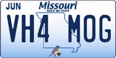 MO license plate VH4M0G