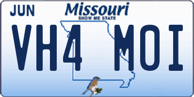 MO license plate VH4M0I