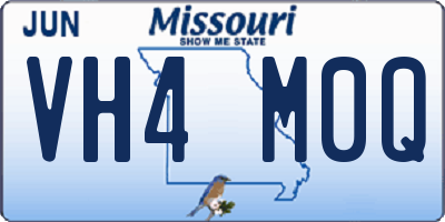 MO license plate VH4M0Q