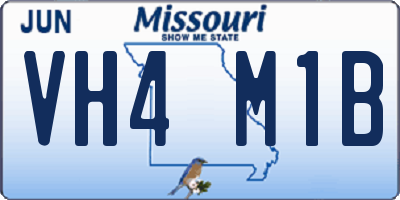 MO license plate VH4M1B