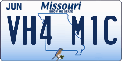 MO license plate VH4M1C