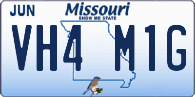 MO license plate VH4M1G