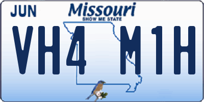 MO license plate VH4M1H