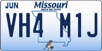 MO license plate VH4M1J