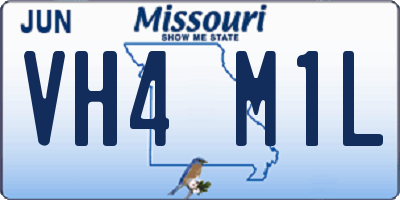 MO license plate VH4M1L