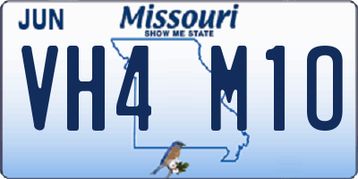 MO license plate VH4M1O