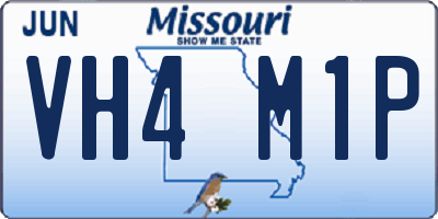 MO license plate VH4M1P