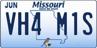 MO license plate VH4M1S