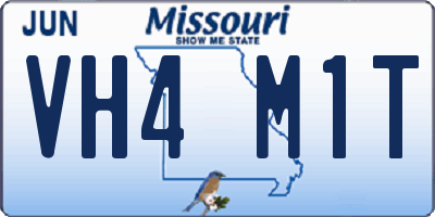 MO license plate VH4M1T