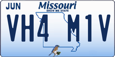 MO license plate VH4M1V