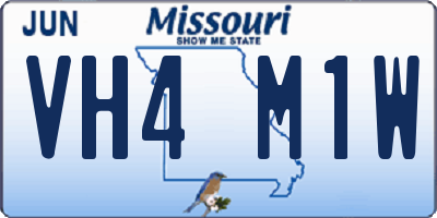 MO license plate VH4M1W