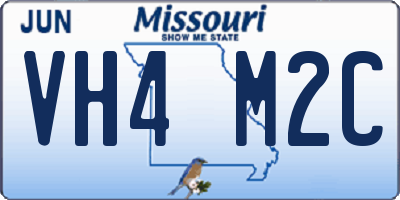 MO license plate VH4M2C